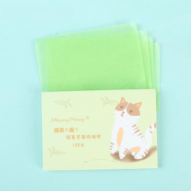 100Pcs/box New Face Oil Blotting Paper Protable Matting Face Wipes Facial Cleanser Oil Control Oil-absorbing Face Cleaning Tools