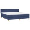Lit avec matelas - Maison Exclusive - 160x200 cm - Tête de lit réglable - Tissu bleu - 2 places