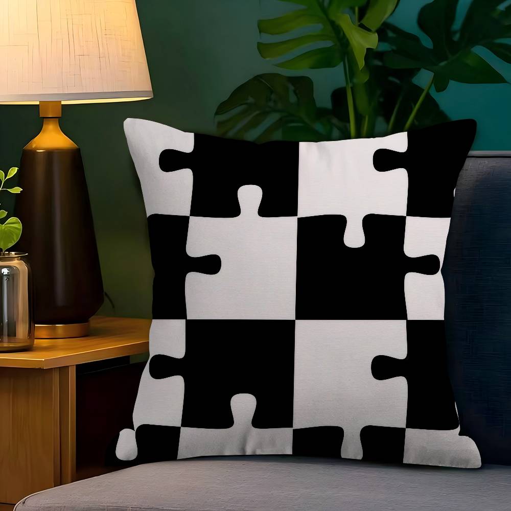 Black And White Abstract Pillow Cushion Cover Pillowcase Living Room Sofa Home Decor