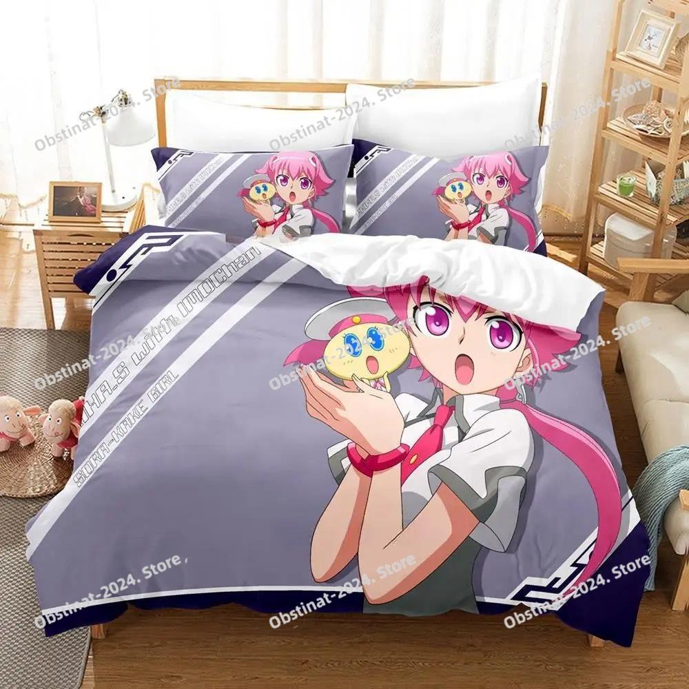 3d Print Anime Kawaii Girl Sora Kake Girl Bedding Set Single Twin Full Queen King Size Bed Set Adult Kid Bedroom Duvetcover Sets