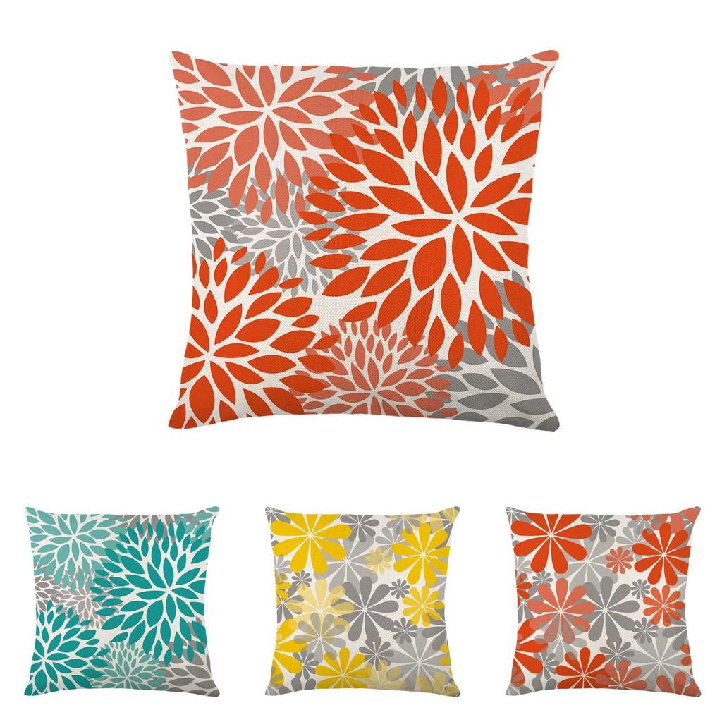 Elegant Waterproof Flower Printed Cushion Cover With Oilproof And Dustproof Features For Stylish Home Decor
