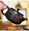 Dragon Purple Pottery Vintage Handmad Teapot Ceramic Carve Kung Fu Teapot Single Teapot Pu'er Tea Making Tea Sets Tea Pot
