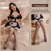 Erotic Maid Role Play Lingerie Set - Plus Size, Bust Enhancing, Quick Release