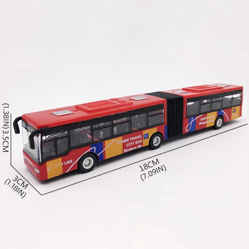 1 64 Alloy Bus Car Model Pull Back Diecast Scale Cars Trucks Collection Vehicle Toy Models for Boys Children Gifts Games Child