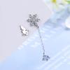 New Arrival Female Earrings  Sterling SIlver Asymmetric Snowflake Long Christmas Tree Earrings for Women Tassel