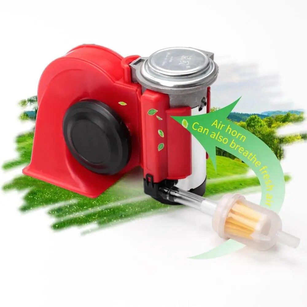 FARBIN Compact Air Horn with Compressor 12V/24V 120db Snail Electric Car Horn Super Loud with Wiring Harness