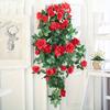 9-Head Artificial Rose Vine Garland | 5 Colors Hanging Fake Flowers for Wedding Decor,  Party Backdrop, and Event Decoration