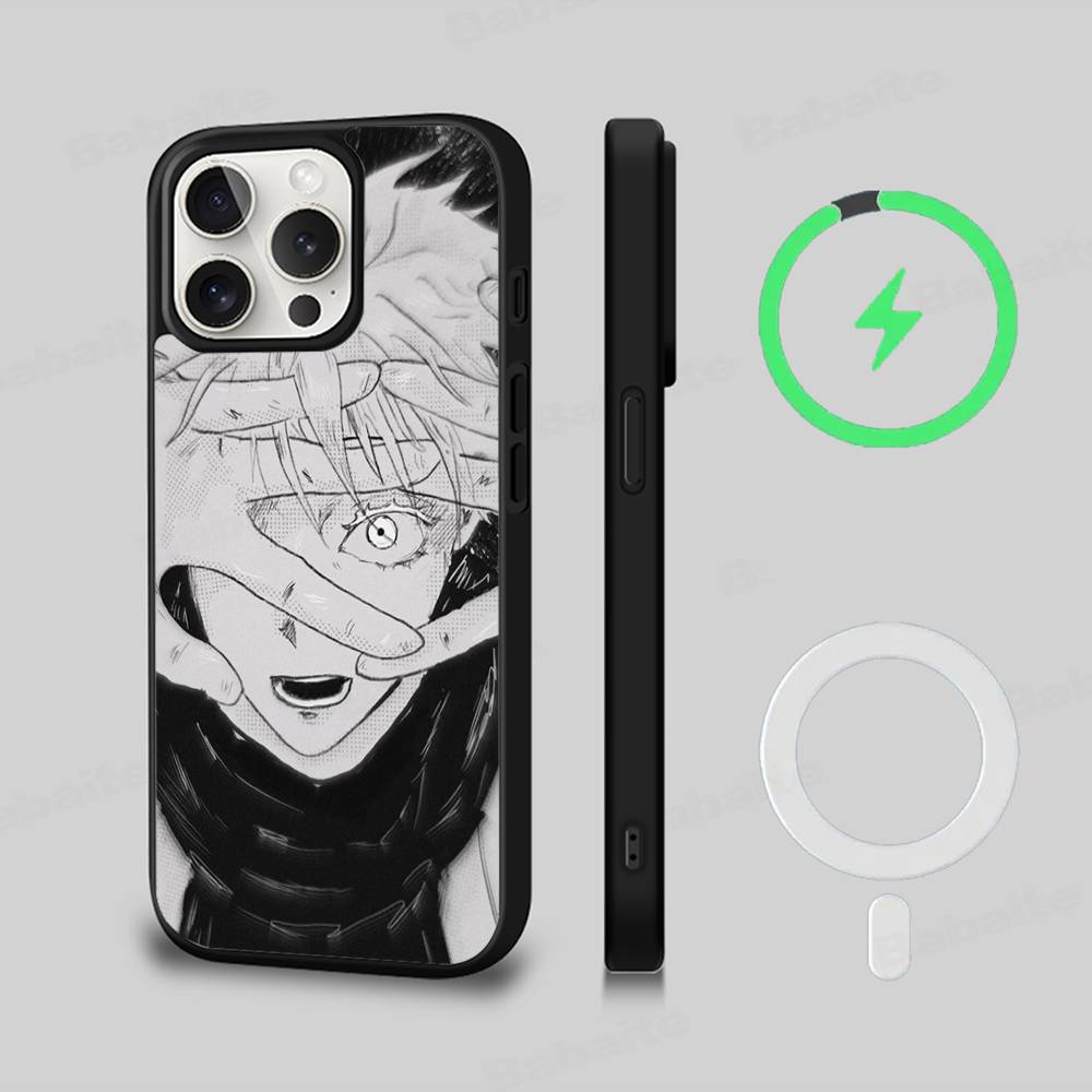 Hot Selling Gojo Satoru For Magesafe Magnetic Wireless Phone Case For IPhone 17 Pro Max Air 13 12 Mini 16 15 14 11