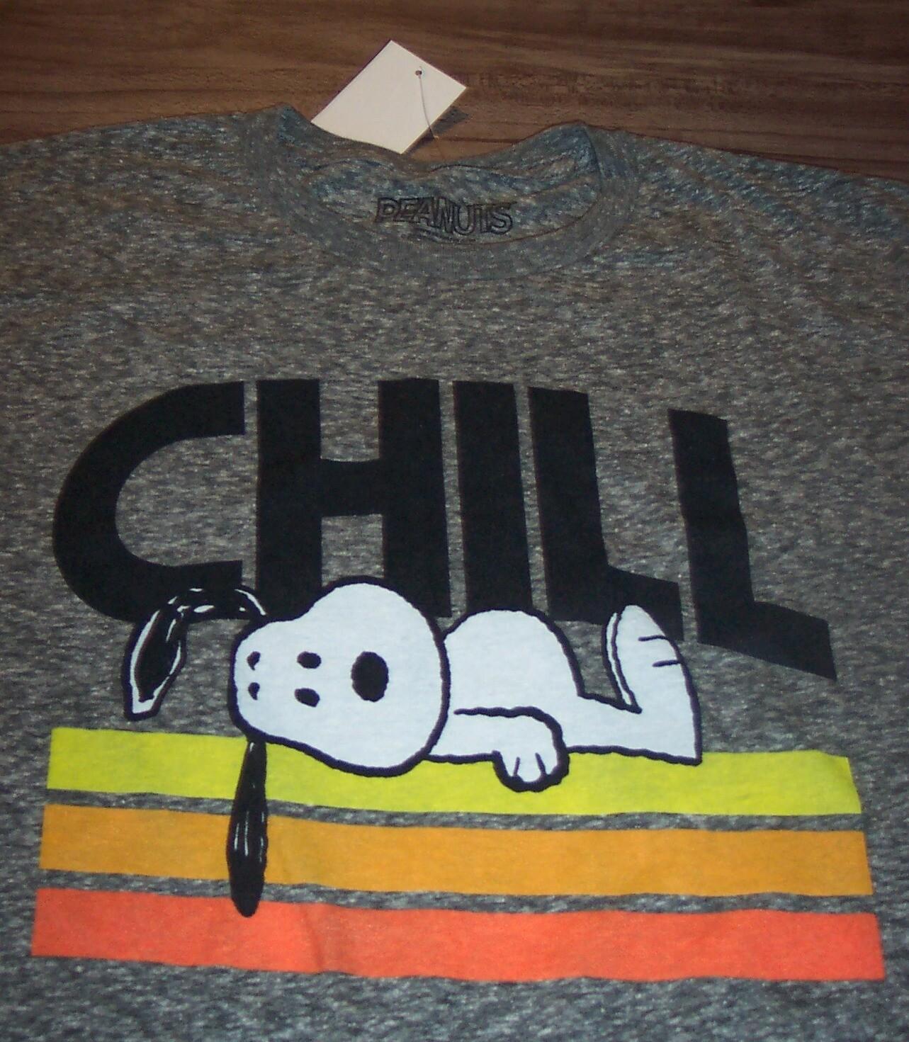 Vintage Style Peanuts SNOOPY CHILL T-shirt MENS SMALL NEW w TAG XXXL