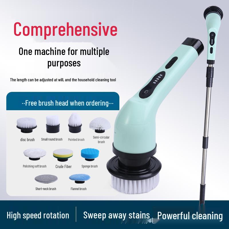 Wodoodporny Ręczny Elektryczny Zmywak Gąbka - Bezprzewodowy, Wielofunkcyjny do Czyszczenia Kuchni i Podłóg