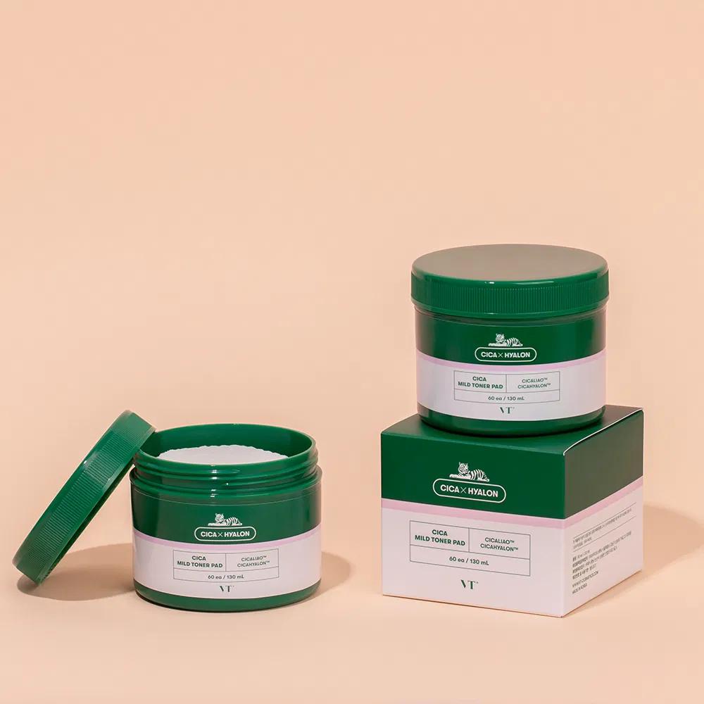 VT COSMETICS Cica Hassas Tonik Pedleri 60 Adet 130ml Centella Salisilik Asit Hyaluronik Asit Yatıştırıcı Peeling Yüz Tonik Pedleri