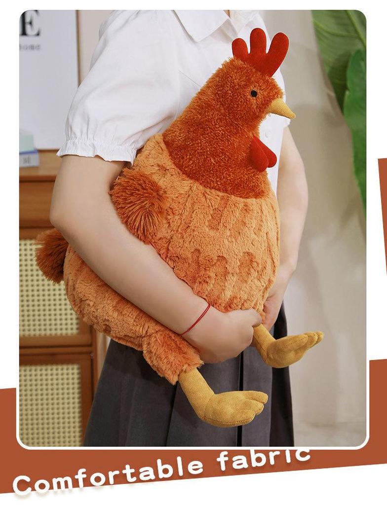 Cecil the Chick Plush Hamburger Rooster Stuffed Toy for Kids