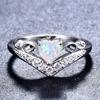 Original Heart Shaped V Shaped White Diamond Ring for Women
