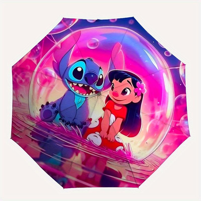 1pc Happy Lilo & Stitch Automatic Opening and Closing Cartoon Umbrella - Suitable for Various Occasions, Outdoor Activities, Lightweight and