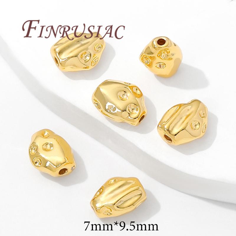 Baroque Beads 18K Gold Plated Spacer Beads,Bracelets Beads Accessories,Separators For Beads,DIY Pearl Necklace Jewelry Making