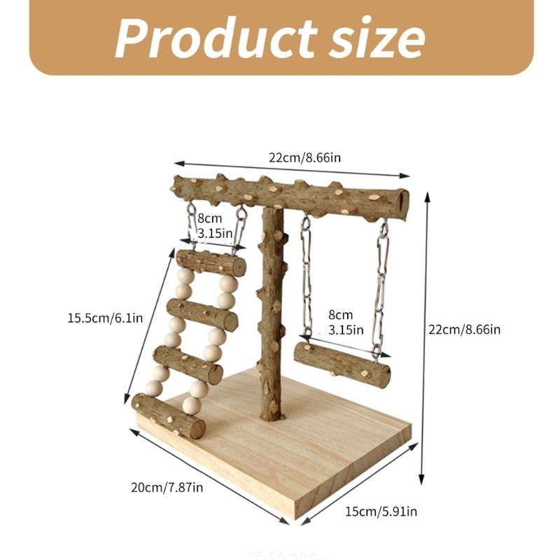 Ladder Toy for Bird Perch Stand Grinding Scratchers Perch Swing Molar Chew Toy for Parrots Parakeets Toy Bird