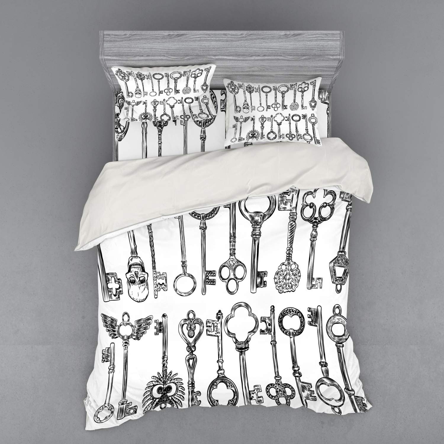 

Key Duvet Cover Sets For Teens Adults Queen Quilt Covers Lightweight Down Bedroom Decor 2 Pillowcases 1 Duvet Cover No Comforter EU Single(135x200cm)