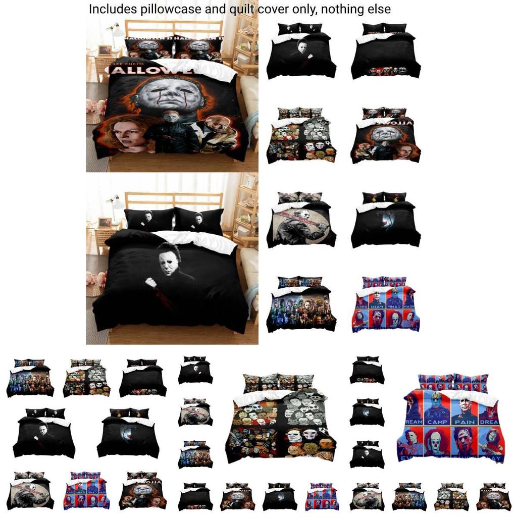 High-quality Bedding Set With Terrifying Character Prints Speed Sell Wish Export
