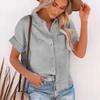 Summer Cotton Linen Shirt Women Short Sleeves Tops Womens Elegant Blouses Short Sleeve Summer Shirts For Wo… More