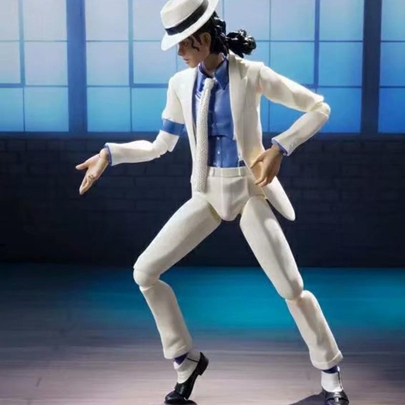 MJ - Jackson Smooth Criminal Moonwalk Actionfigur Modell Spielzeug Mj Thriller Gelenkig Bewegliche Gedenkfigur Weihnachtsgeschenk