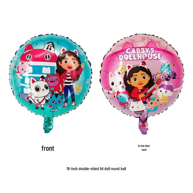 

Children s Birthday Party Wall Decoration: Aluminum Foil Balloons, Dollhouse Shape, Banquet Decor