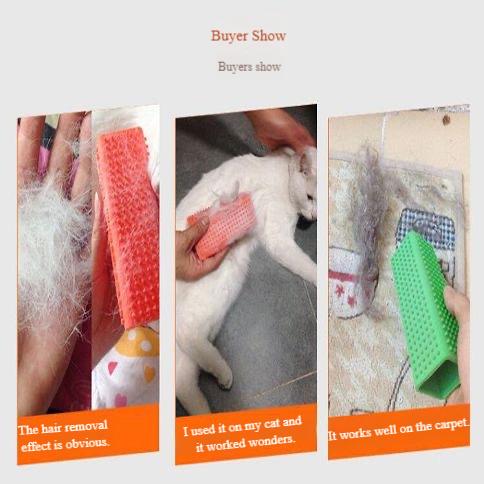 High Quality Luxury Simple Silicone Pet Hair Remover Brush Roller Hollow Cleaner for Cat Hair Removal Sofas Pet Grooming