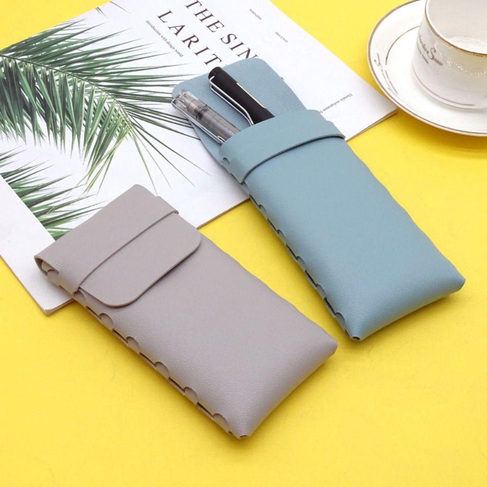 Vanntett Solbrilleboksveske i Lær Ensfarget Brilleholder Brilleetui Kvinne/Mann