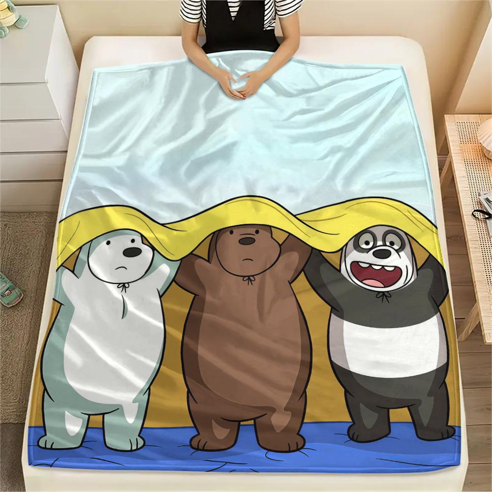 We Bare Bears2 Flannel Blanket, High Quality Comfortable for All Seasons, Home Decor, Warmth and Comfort