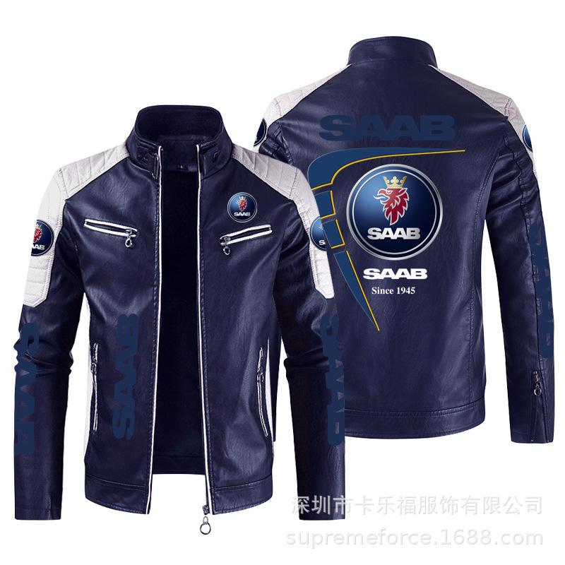 Hot men's clothing European size vauxha motorcycle leather jacket racing suit men's PU leather jacket jacket