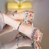 Fashion Gold Silver High Heels Sandals Women 2025 Summer Square Toe Shiny Crystal Sandals Woman Ankle Straps Thin Heel Party Pumps Shoes