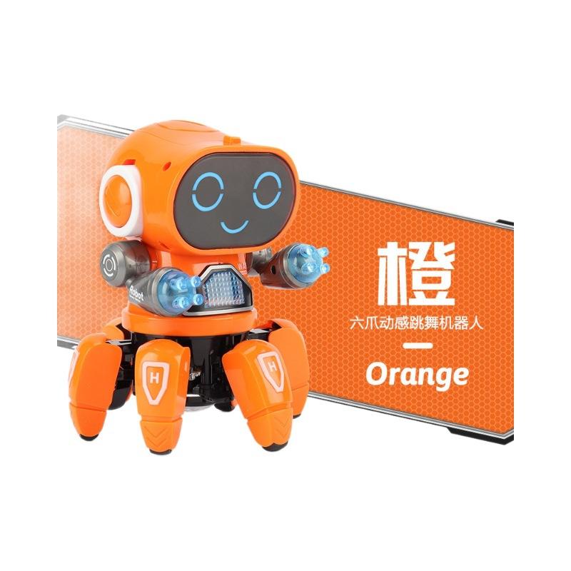 Dance Music 6 Claws Robot Octopus Spider Robots Vehicle Birthday Gift Toys for Children Kids Early Education Baby Toy Boys Girls