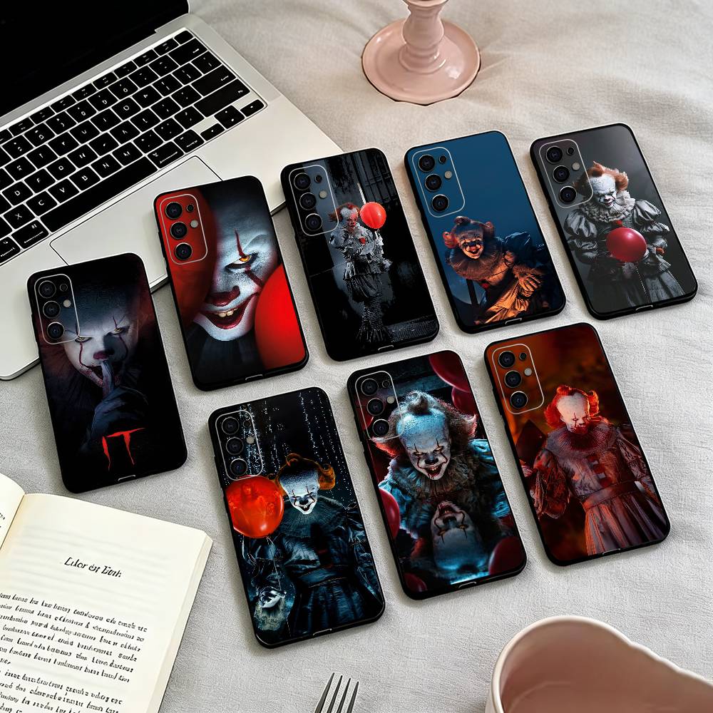 Art the Clown horror T-Terrifiers Phone Case For Samsung S25,S24,S21,S22,S23,S30,Ultra,S20,Plus,Fe,Lite,Note,10,Black Cover