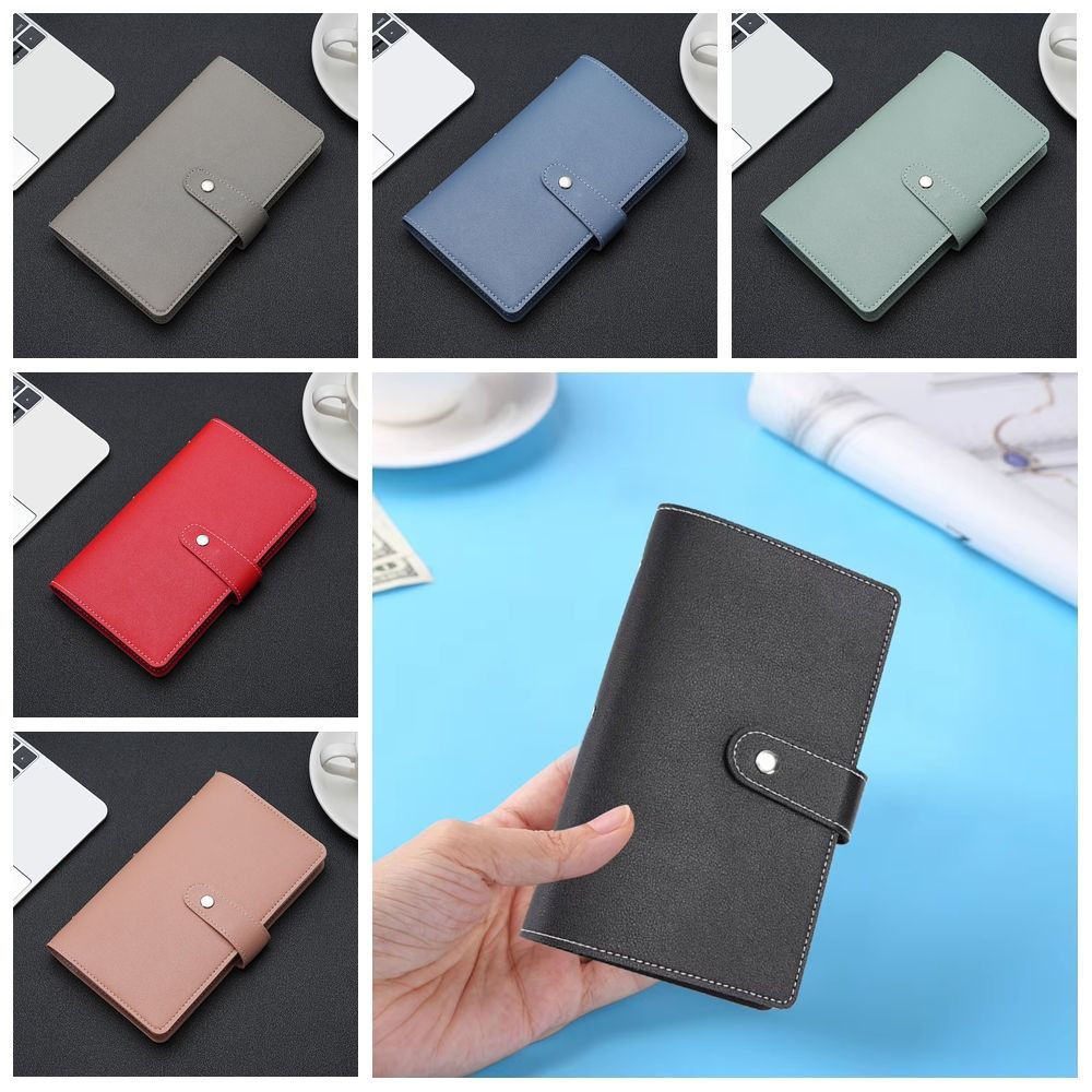 Savings Challenge Book Solid Color Card Bag Money Saving Binder Book Card Holder  Outdoor
