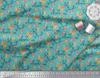 Soimoi Japan Crepe Satin Fabric Swirl,Leaves & Rose Floral Printed Fabric 1 Metre 42 Inch