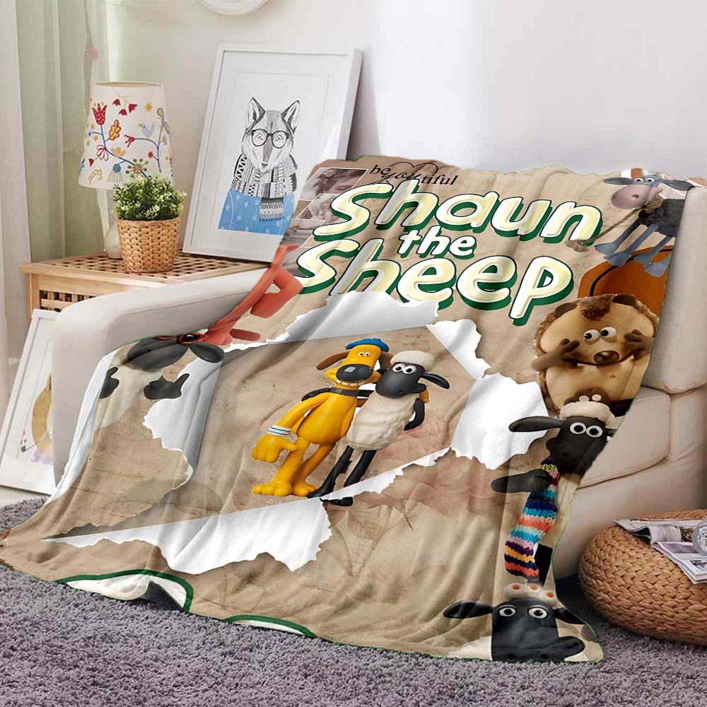 Sheep Adventure Farm Flannel Blanket Super Soft Warm Cozy Blanket For Sofa Bed Office Travel Allseason Home Decor Gift