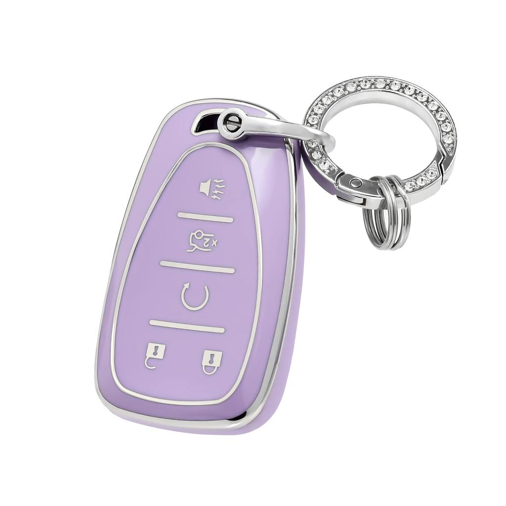5 Buttons TPU Car Key Case Cover Fob For Chevrolet 2017-2019 Chevy Malibu Camaro Cruze Traverse Sonic Volt Bolt Equinox Protecto