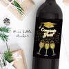 6 Stück Abschluss Wein Flaschenaufkleber, Glückwunsch Absolvent Partydeko, Alkoholische Getränke Etiketten für Feier Dekoration Zubehör