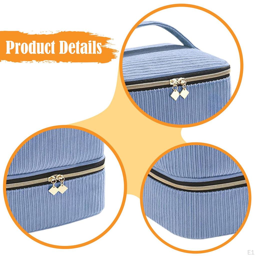 Nail Polish Storage Bag Carrying Case Dustproof Large with Handle Organizer Box for Lipstick Perfume