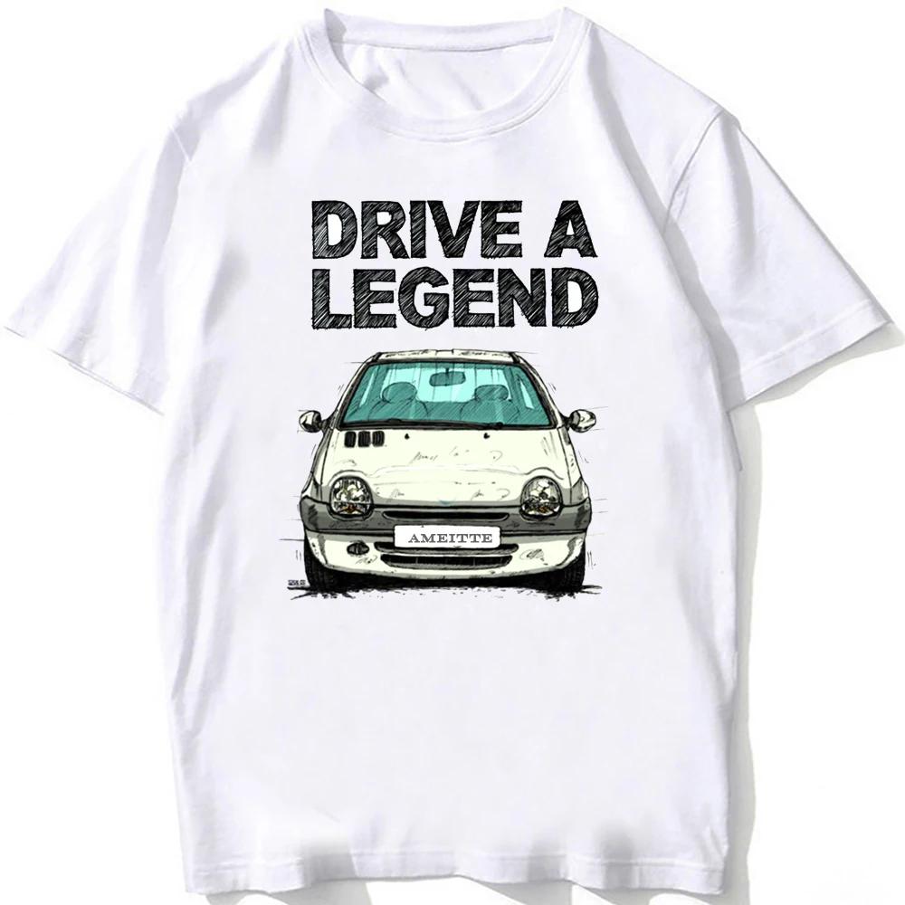 ZheXiong TEE Nieuwe Zomer Heren Korte Mouw Rijd een Legende Twingo Laat Halogeen Model Sportwagen T-shirt Jongen Witte T-shirts Heren Casual Tops L