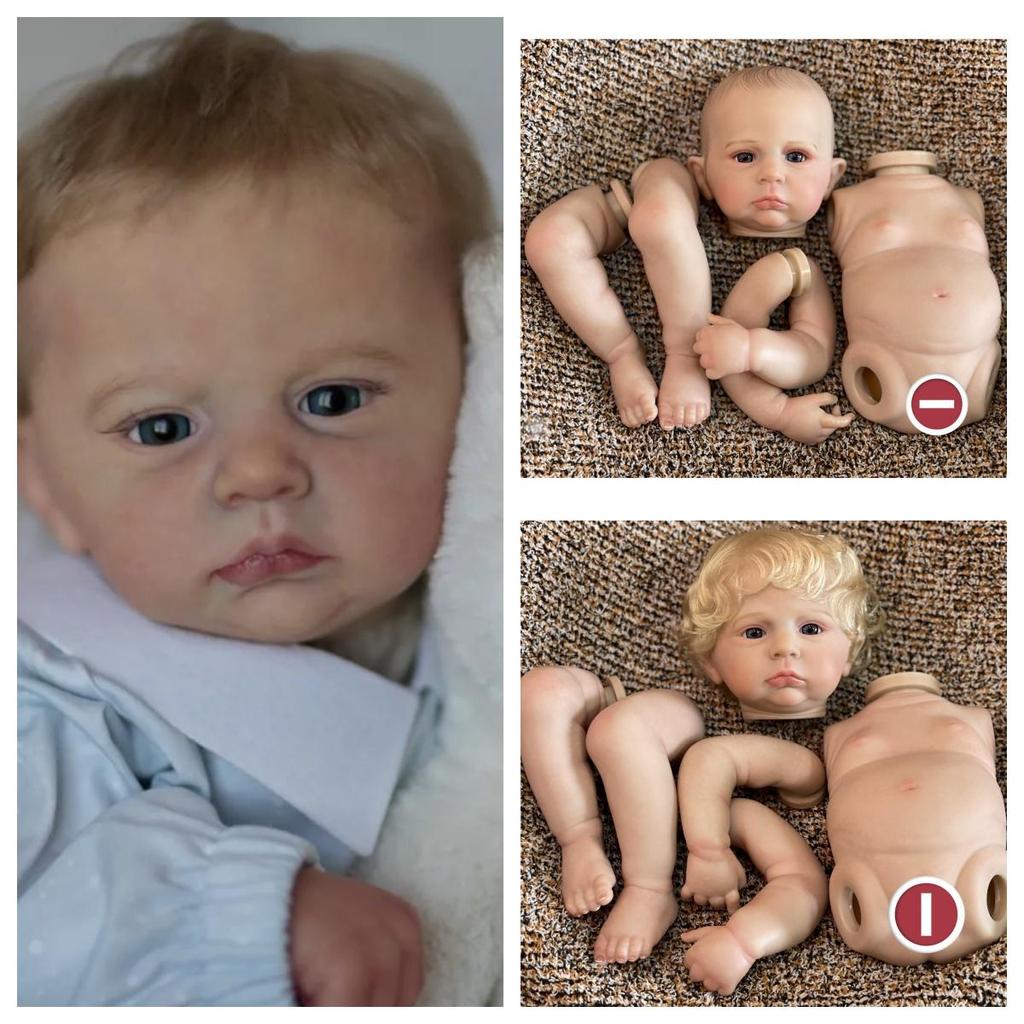 18-20palcový Cameron Reborn chlapec a dívka Celotělový měkký vinyl s 3D malovanými žilkami Viditelné realistické skutečné znovuzrozené panenky a sady nenabarvených panenek