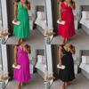 Elegant Summer Sleeveless Vneck Pleated Backless Maxi Dress For Women