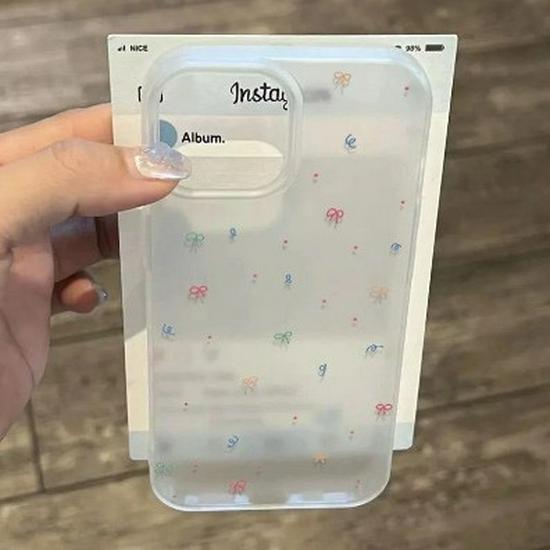 Frosted Dopamine Butterfly Case for Apple 17/16 Pro Max - Transparent & Simple Design for 15/14 Pro