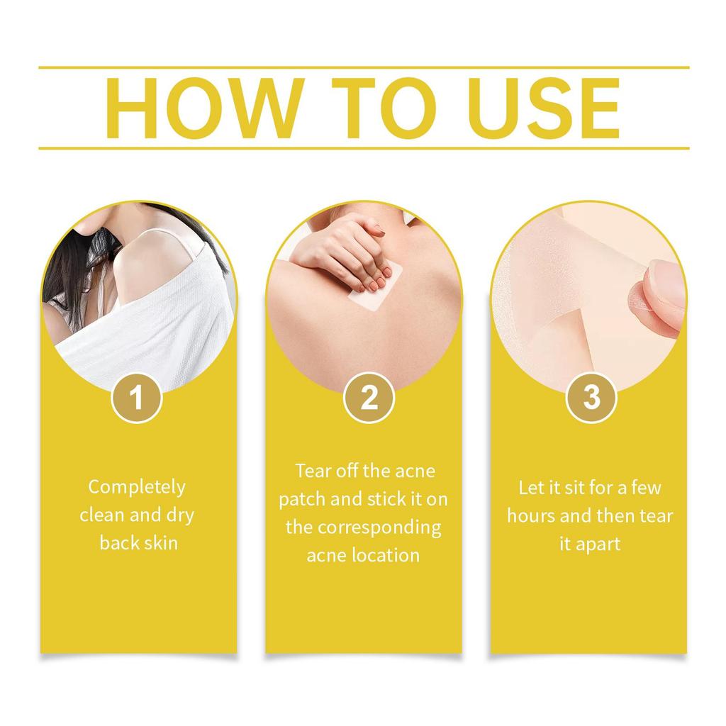 All-Day Back Blemish Coverage: Waterproof Acne Patches with Gentle Repair Formula