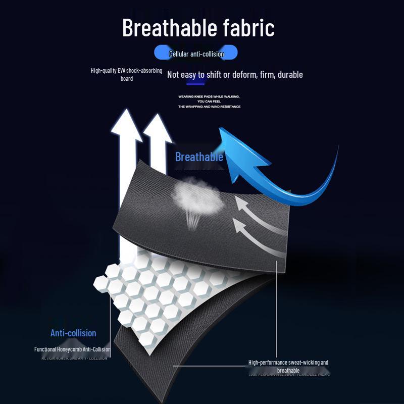 Professional Honeycomb Anti-Collision Knee Pads for Basketball, Cycling, Football, and Mountaineering - Breathable Compression Sports Gear