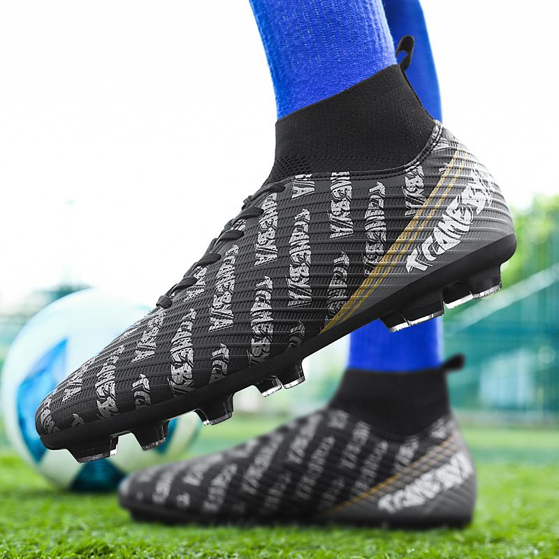 31-48 Dětské fotbalové boty Vysoké pánské sportovní kopačky s dlouhými nehty Velké sportovní kopačky pro mládež