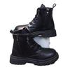 Children's Martin Boots Boys and Girls Winter New Fashion Leather Boots Side Zipper Waterproof Snow Boots Short Boots Non-slip