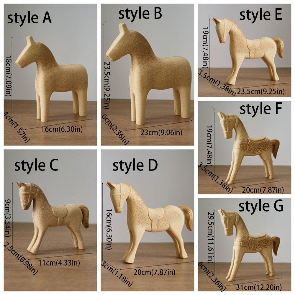 DIY Drawing Wooden Horse Handmade Blank Animal Figurine Painting Horse Figure Festive Event