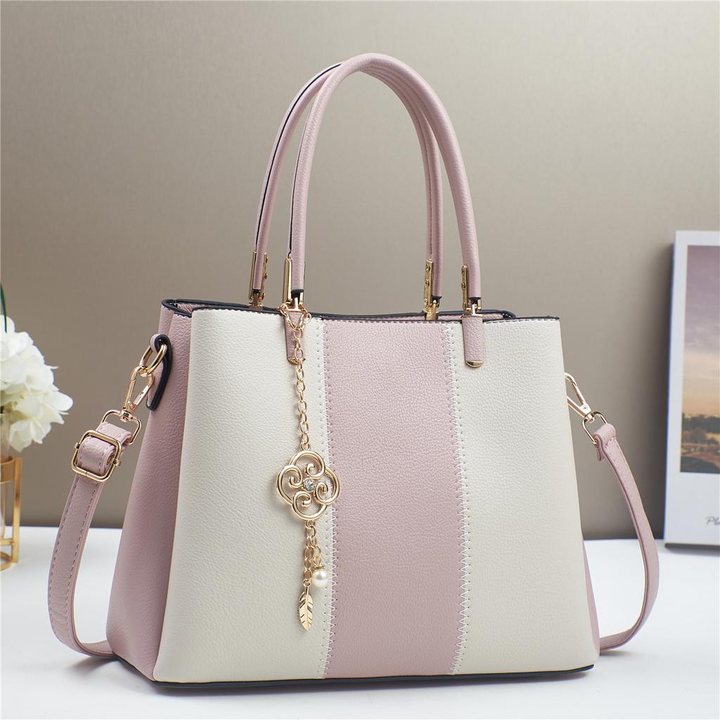Splicing Women's Bags  New Large Capacity Women's Crossbody Bag Commuting Women's Handbag Mom Colored Single Shoulder Bag