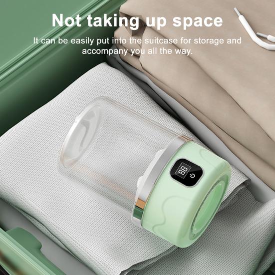 Portable Underwear Washer Rechargeable Cordless Mini Washing Machine Travel Laundry Machine Mini Washer with LED Display for Cleaning Underwear Small