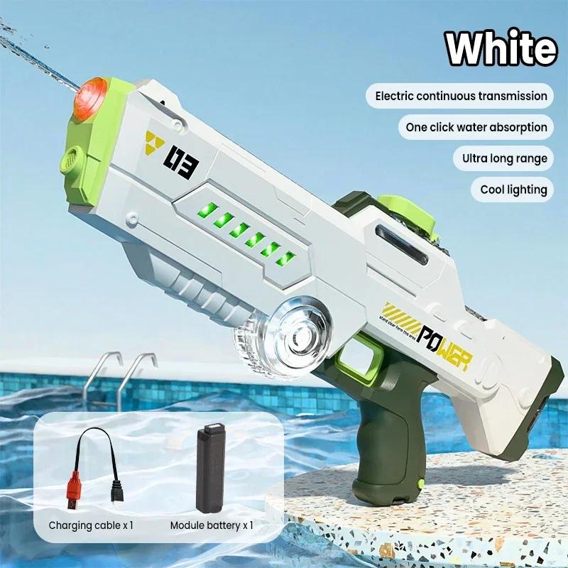 Non-Toxic Water Absorption Gun New Light Electric Water Gun Large Capacity Automatic Summer Outdoor Children Adult Water Play Toy Gun
